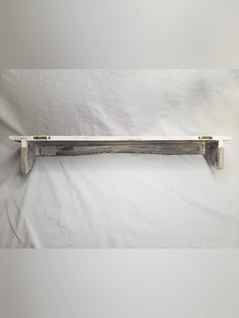 Distressed Paint Long Wood Wall Shelf 2 Feet Long